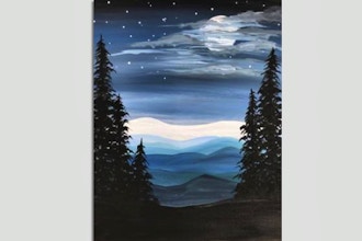 Paint Nite: Cold Blue Mountain